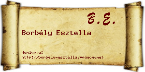 Borbély Esztella névjegykártya